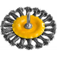 Щетка кистевая для дрели 100 мм, жгутированная стальная проволока 0.5 мм Professional STAYER 35115-100
