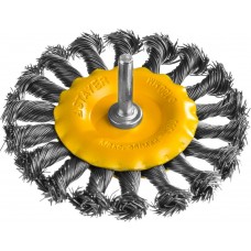 Щетка кистевая для дрели 100 мм, жгутированная стальная проволока 0.5 мм Professional STAYER 35115-100