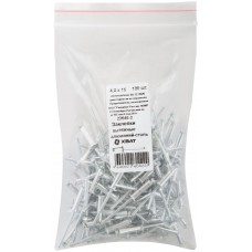 Заклепки вытяжные комбинированные, алюминий-сталь 4,0 х 16 100шт Фасовка (23646-0)