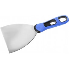 Шпатель нержавеющий 100 мм, х-образное профилированное полотно, облегчённая двухкомпонентная ручка ЗУБР Профессионал 10049-10_z03