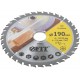 Диск пильный для циркулярных пил по дереву, спец. форма зуба 190 х 30/20 х 36Т (37691)