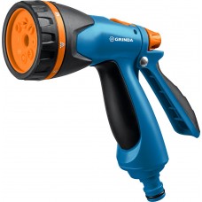 Поливочный пистолет B-8, 8 режимов, курок сзади, двухкомпонентный, PROLine GRINDA 429110