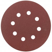 Круги шлифовальные с отверстиями (липучка), алюминий-оксидные, 125 мм, 5 шт. Р 120 (39786)