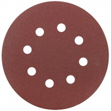 Круги шлифовальные с отверстиями (липучка), алюминий-оксидные, 125 мм, 5 шт. Р 120 (39786)