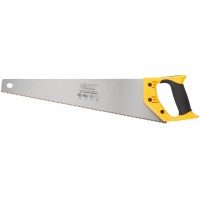 Ножовка по дереву, средний каленый зуб 7 ТPI, 2D заточка, пластиковая прорезиненная ручка 450 мм (40432)