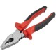 Плоскогубцы комбинированные Оптима, двухцветные обрезиненные ручки, полированная сталь 200 мм (47555)