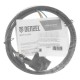 Шнур сетевой Energy Series, ПВС, 1,5 м, 3 x 1 мм, с неразборной вилкой, черный, Denzel (37663)