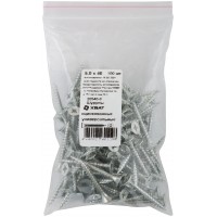 Шурупы оцинкованные, универсальные 5 х 40 100 шт Фасовка (20540-0)