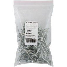 Шурупы оцинкованные, универсальные 5 х 40 100 шт Фасовка (20540-0)