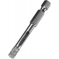 Сверло трубчатое алмазное вакуумное АВК, d 6 мм, HEX 1/4