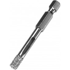 Сверло трубчатое алмазное вакуумное АВК, d 6 мм, HEX 1/4