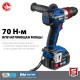 Бесщеточная ударная дрель-шуруповерт 20 В 70 Н·м 2 АКБ 4 А·ч кейс Профессионал ЗУБР Т7 DBS-201-42