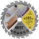 Диск пильный для циркулярных пил по дереву, спец. форма зуба 185 х 20/16 х 24Т (37686)