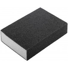 Губка шлифовальная алюминий-оксидная, 100х70х25 мм, средняя жесткость Р 80/ Р 120 (38368)