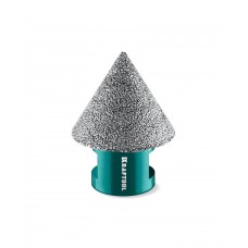 Вакуумная алмазная фреза конусная VS DIAMOND, d 2–38 мм, М14 KRAFTOOL 29812-02-38