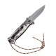 Нож складной, многоцелевой, системы Liner-Lock, с накладкой G10 на прямой рук-ке+стеклобой Denzel (79208)