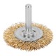 Щетка для дрели, 50 мм, плоская со шпилькой, латунированная витая проволока Matrix (74444)