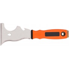 Шпатель-скребок, многофункциональный 8-в-1, нержавеющая сталь, 2К-ручка, 75 мм (30-2614)