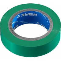 Изолента ПВХ ЭЛЕКТРИК-10 15 мм x 10 м, 6000 В, зеленая, не поддерживает горение ЗУБР Профессионал 1233-4_z02