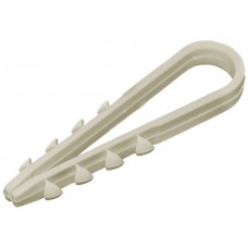 Дюбель-хомут для крепления кабеля 11-18 мм белый (нейлон), 100 шт ПРОМ (60451)