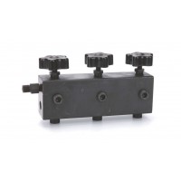 Кран гидравлический распределительный; 700 бар; 3 потребителя; 3/8