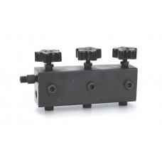 Кран гидравлический распределительный; 700 бар; 3 потребителя; 3/8-внут, ТЕХРИМ, КГР7-3