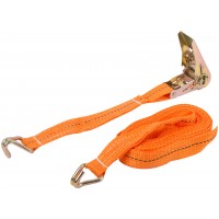 Ремень для крепления груза, храповый механизм 115 мм, лента 25 мм x 5 м, 800 / 1600 кг (64915)