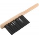 Щетка-сметка, искусств. щетина, деревянная ручка, 3-х рядная, 280 мм (68031)