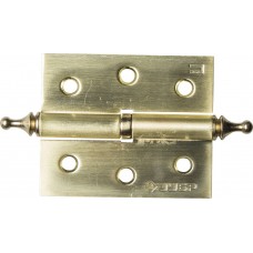 Петля карточная 75 х 63 х 2.5 мм, разъемная, правая, цвет матовая латунь (SB), 2 шт ЗУБР 37605-075-3R