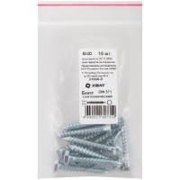 Болт сантехнический 6х40 мм DIN 571, 10 шт 31604-0