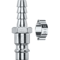 Переходник штуцер «елочка», 8 мм – рапид штуцер, с хомутом KRAFTOOL 06597-08