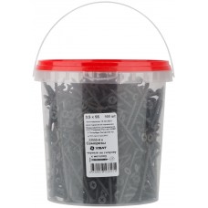 Саморезы черные по гипроку к металлу 3,5 х 55 (фасовка Ведро 500 шт) (22555-6В)