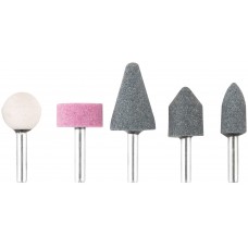 Шарошки абразивные по металлу, 5 шт., штифт 6 мм ( большие ) (36463)