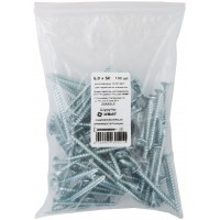 Шурупы оцинкованные, универсальные 5 х 50 100 шт Фасовка (20550-0)