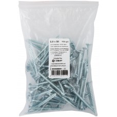 Шурупы оцинкованные, универсальные 5 х 50 100 шт Фасовка (20550-0)