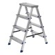 Стремянка двусторонняя 4 ступени, алюминиевая, Сибртех (97924)
