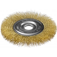 Щетка дисковая для УШМ 150 мм, витая латунированная, стальная проволока 0.3 мм ЗУБР Профессионал 35187-150_z01