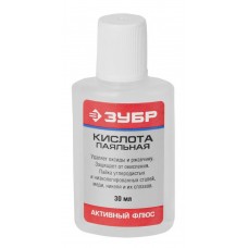 Флюс Кислота паяльная 30 мл активный ЗУБР 55491-030