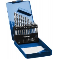 Набор сверл по металлу в мет. боксе 1.5-6.5 мм 13 шт сталь Р6М5 класс А ЗУБР ПРОФ-А Профессионал 29625-H13