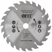 Диск пильный для циркулярных пил по дереву, технический рез с гвоздями 185 х 20/16 х 24T (37704)
