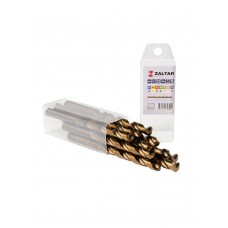 Комплект свёрл по металлу индустриальных, 10 шт, DIN 338, HSS-E Co5, Тип VA, 5xD, O10.00 мм (ZA-74100-S10)