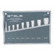 Набор ключей трубчатых торцевых усиленных 9 шт, CrV Stels (13779)