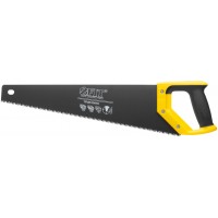 Ножовка по дереву, средн.кален.зуб 7 ТPI, 3D заточка, пласт.прорезинен.ручка, тефлон.покрытие 450 мм (40465)