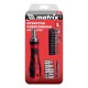 Отвертка реверсивная с набором бит и насадок торцевых, CrV, 1/4, 16 шт Matrix (11332)