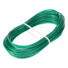 Трос металлополимерный зеленый ПР-3.0, толщина 3.0 мм, моток 20 метров Сибртех (47647)