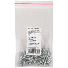 Винт с полуцилиндрич. головкой с полной резьбой оцинков. DIN 7985 3х10 100 шт Фасовка (27692-0)