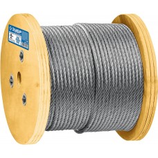 Грузоподъемный стальной трос 12 мм, L 50 м, свивка 6 x 37 + IWR ЗУБР DIN 3066 Профессионал 30417-12