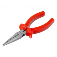 Длинногубцы прямые Econom, 160 мм, шлифованные, пластмассовые рукоятки Matrix (17192)