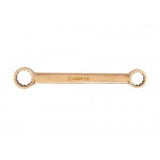 Ключ гаечный накидной двусторонний плоский 17х19 искробезопасный сплав BeCu, HORTZ