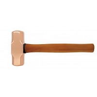 Кувалда тупоносая 1 кг BeCu рукоятка дерево искробезопасная 191B-1004, HORTZ